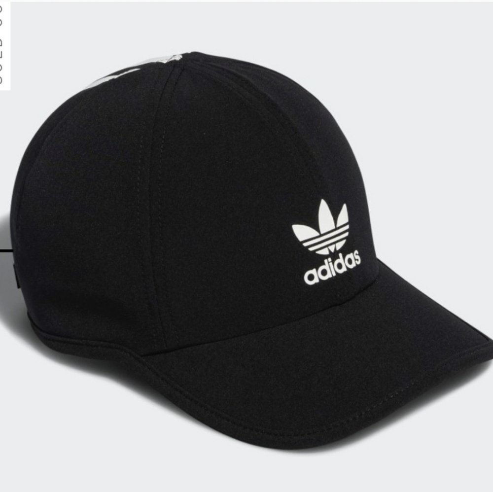 Adidas Women's Fit Trainer II 3 Stripe Woven Black Athletic Hat - OSFA